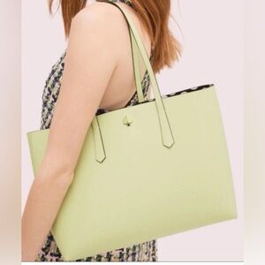 Kate Spade Molly Bikini Dot Pop Large Tote in Lemon Sorbet EUC
